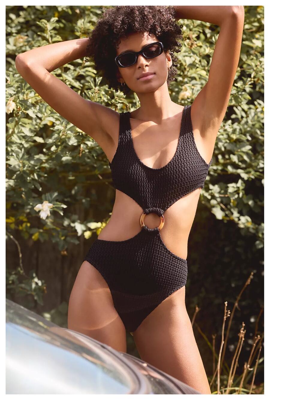 NEW Montce Black Crochet Ky One-Piece Size XL